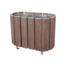 Corbeille de ville Alloa double flux-lames plastique recyclé