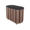 Corbeille de ville Alloa double flux-lames plastique recyclé