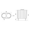 Corbeille de ville Alloa double flux-lames plastique recyclé