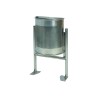 Corbeille de ville Barcelona demi-ronde acier inoxydable