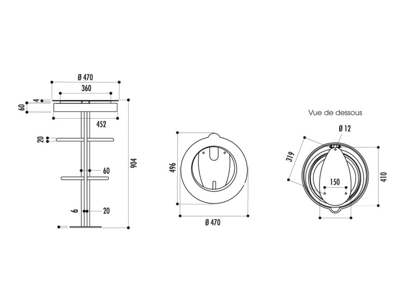 Corbeille de ville Radial Corbeille de ville Radial