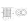 Corbeille de ville Rio assemblable bi-flux