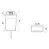 Corbeille de ville 50L plastique