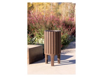 Corbeille de ville Ecocity en plastique