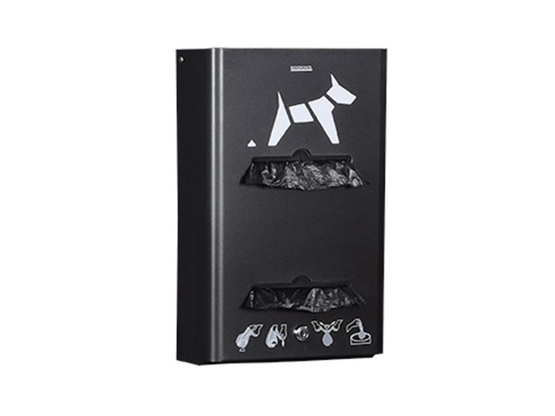 Distributeur mural de sacs rouleaux pour déjections canines Hygeca Distributeur mural de sacs rouleaux pour déjections canines Hygeca