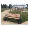 Banc public Bergerac stratifié compact avec accoudoir