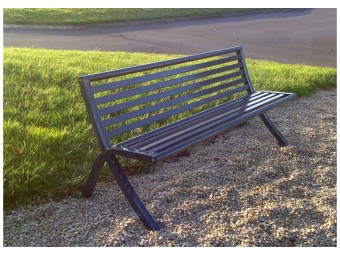 Banc public Horizon métal peint