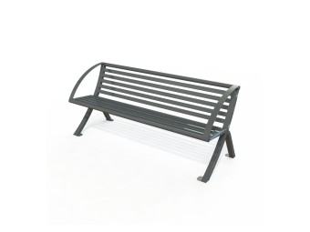 Banc public Horizon métal peint avec accoudoirs