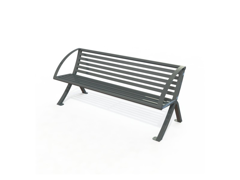 Banc public Horizon métal peint avec accoudoirs Banc public Horizon métal peint avec accoudoirs