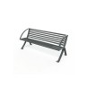 Banc public Horizon métal peint avec accoudoirs