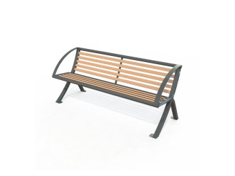 Banc public Horizon stratifié compact avec accoudoirs
