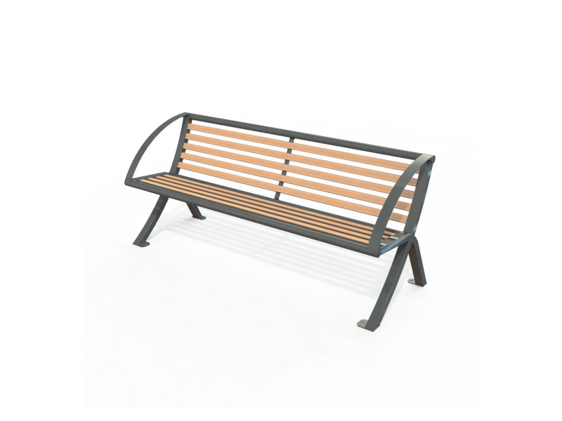 Banc public Horizon stratifié compact avec accoudoirs Banc public Horizon stratifié compact avec accoudoirs
