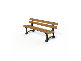 Banc public Richelieu stratifié compact bords drois