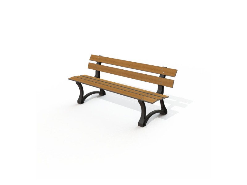 Banc public Richelieu stratifié compact bords drois Banc public Richelieu stratifié compact bords drois