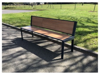 Banc public Square stratifié compact
