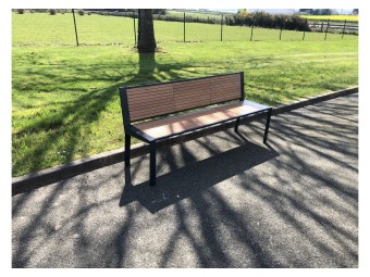 Banc public Square stratifié compact