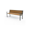 Banc public Square stratifié compact avec accoudoir