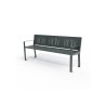 Banc public Square métal peint avec accoudoir