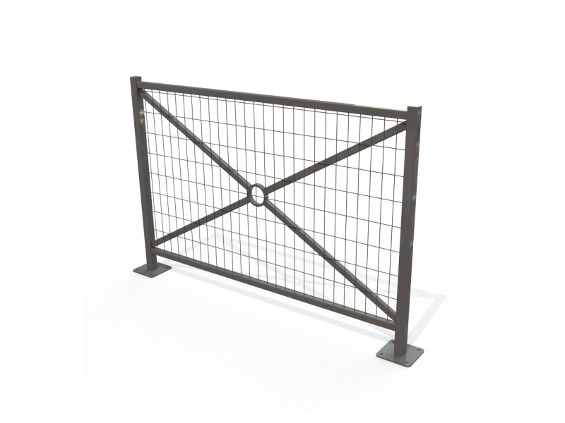 Barrière de ville Mériadeck avec grillage Barrière de ville Mériadeck avec grillage