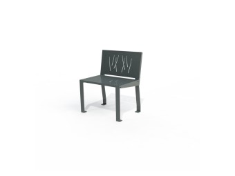 Chaise Square métal peint