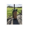 Corbeille Square 60L stratifié compact avec cendrier