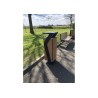 Corbeille Square 60L stratifié compact avec cendrier