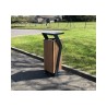 Corbeille Square 60L stratifié compact avec cendrier