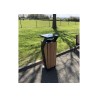 Corbeille Square 60L stratifié compact avec cendrier