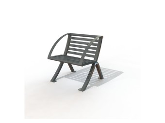 Fauteuil exterieur Horizon métal peint