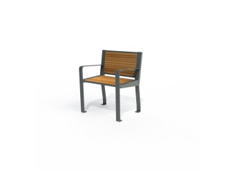 Fauteuil exterieur Square stratifié compact