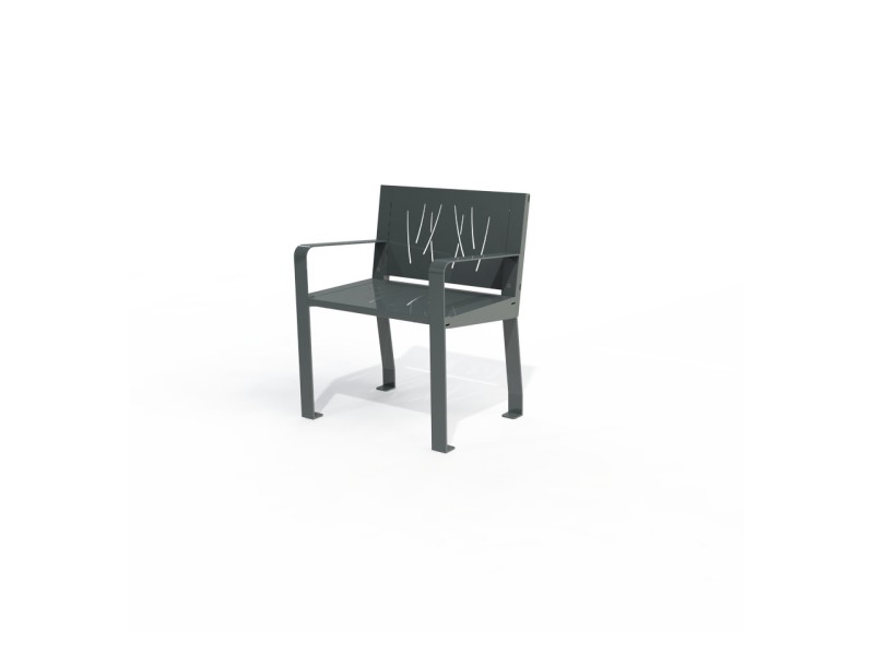 Fauteuil exterieur Square métal peint Fauteuil exterieur Square métal peint