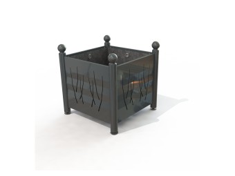Jardinière Chartrons tête boule métal peint