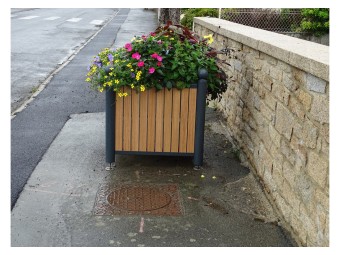 Jardinière Chartrons tête boule stratifié compact