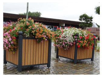 Jardinière Chartrons tête boule stratifié compact