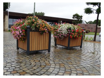 Jardinière Chartrons tête boule stratifié compact