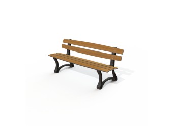 Banc public Richelieu stratifié compact bords arrondis