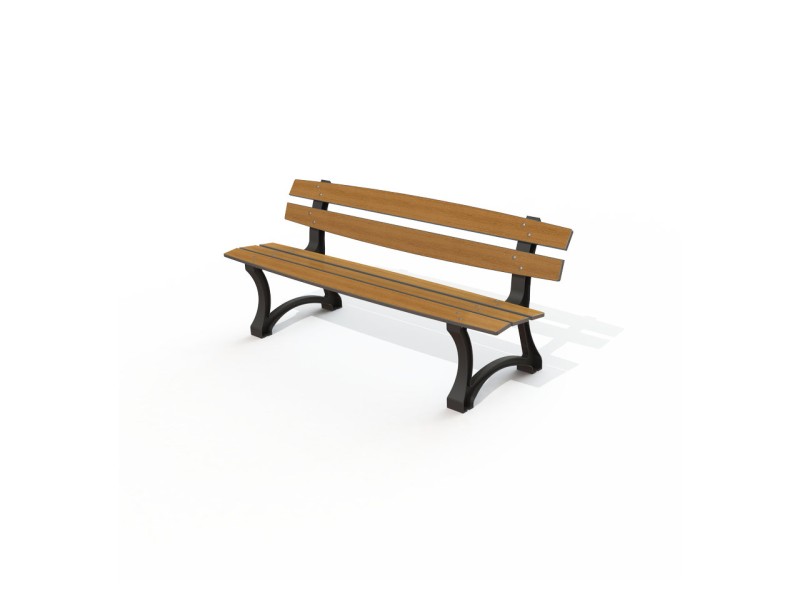 Banc public Richelieu stratifié compact bords arrondis Banc public Richelieu stratifié compact bords arrondis