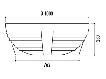Jardinière ronde Futura en plastique
