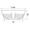 Jardinière ronde Futura en plastique