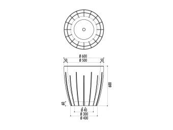Jardinière béton Héra