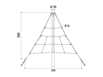 Pyramide de corde 2 m