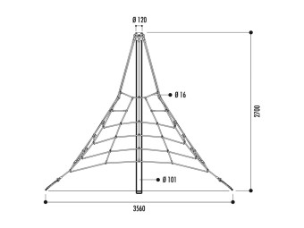 Pyramide de corde 2,7 m