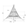 Pyramide de corde 4,5 m