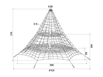 Pyramide de corde 5,5 m