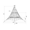 Pyramide de corde 5 m