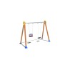 Balançoire en bois mixte - 1 places enfant et 1 place bébé
