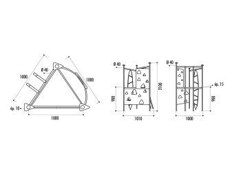 Petite structure de jeu Inoxa - hauteur 90 cm