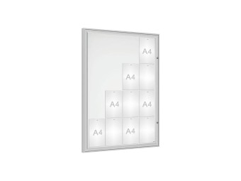 Vitrine pour affichage exterieur Classique simple battant
