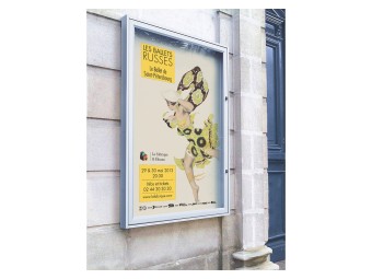 Vitrine pour affichage exterieur Classique simple battant