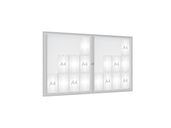Vitrine d'affichage exterieur 1000 simple et double battants